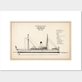 United States Revenue Cutter Gresham - SD Posters and Art